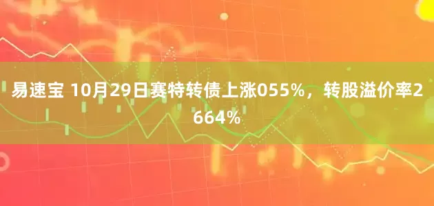 易速宝 10月29日赛特转债上涨055%，转股溢价率2664%